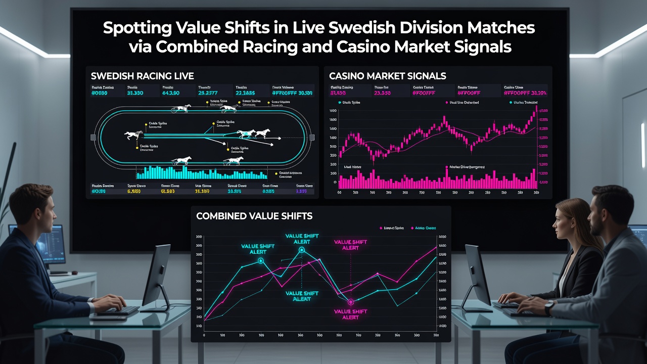 Chart displaying combined market signals from racing and casino activity overlaid on Swedish football live odds